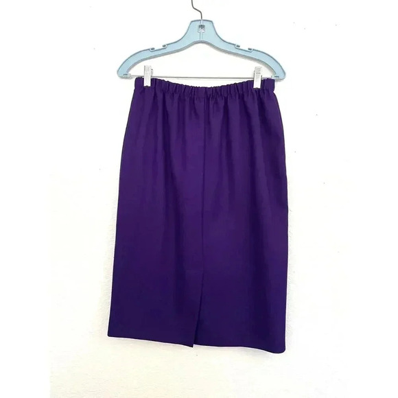 2 PC VTG Tower Hill Women's Purple Blazer Skirt Set Outfit MEDIUM Retro 1990s - Picture 7 of 14